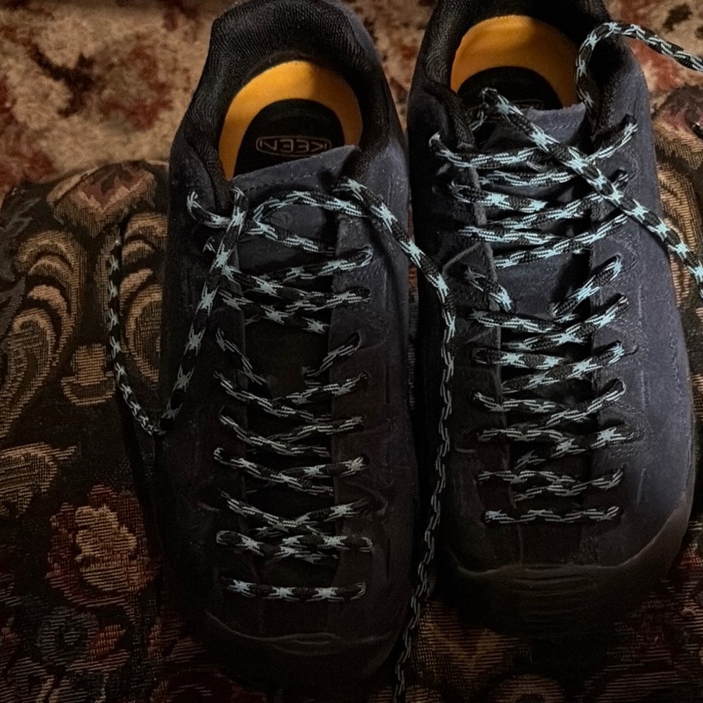 Keen Blue Sneakers with Sturdy Design and Thick Sole